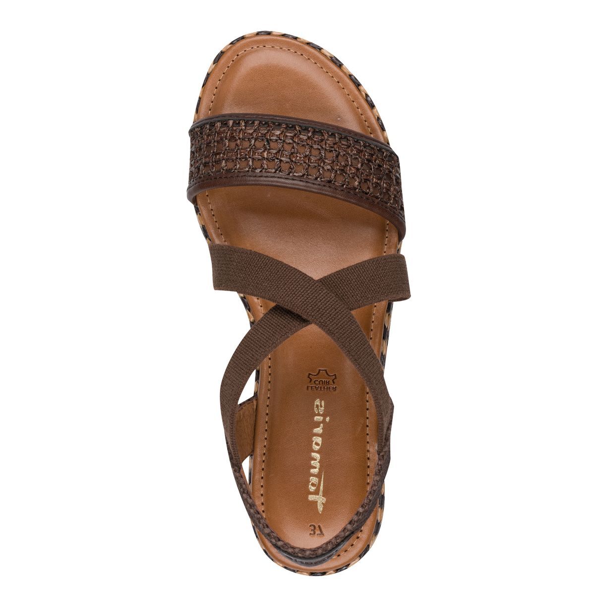 Sandale plate marron mocca, TAMARIS