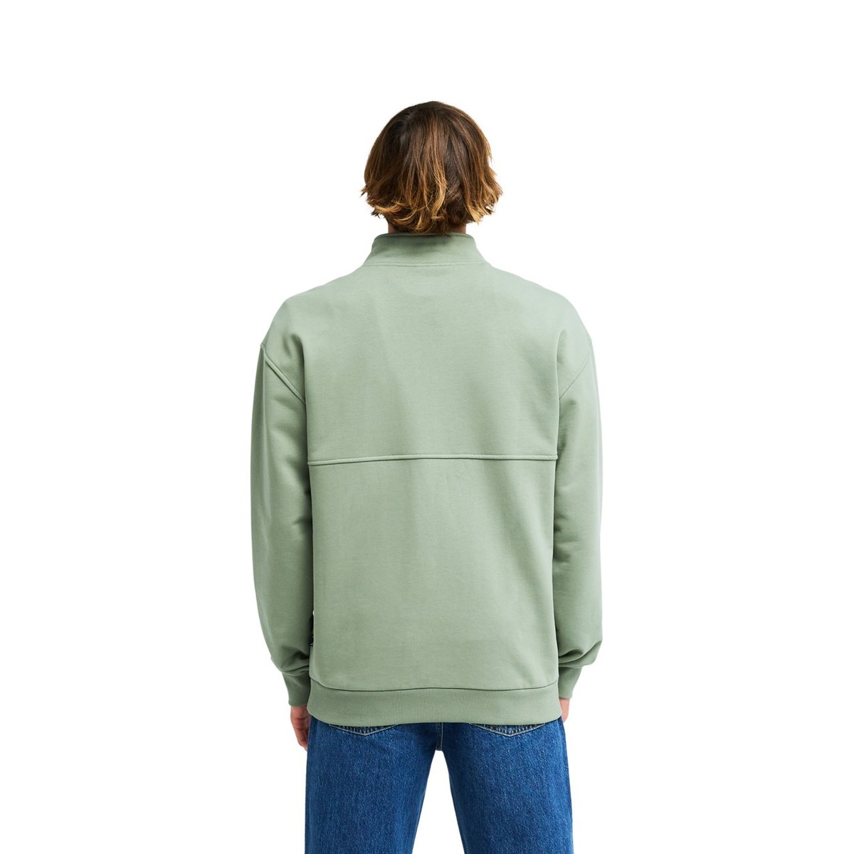 Sweat à 1/2 fermeture éclair BURLEIGH MOCK NECK vert sea spray, BILLABONG