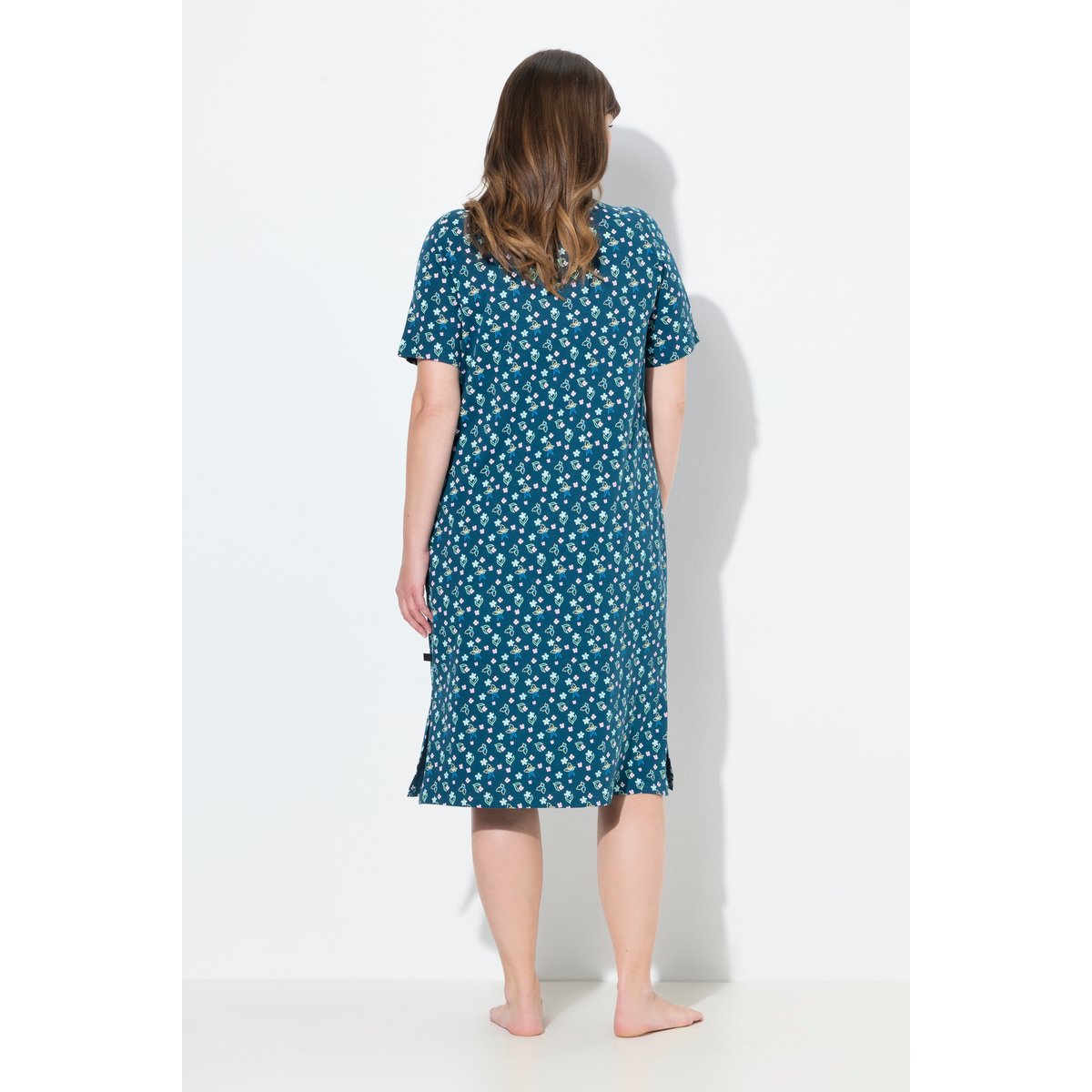 Chemise de nuit 0 fleurs pétrol, ULLA POPKEN
