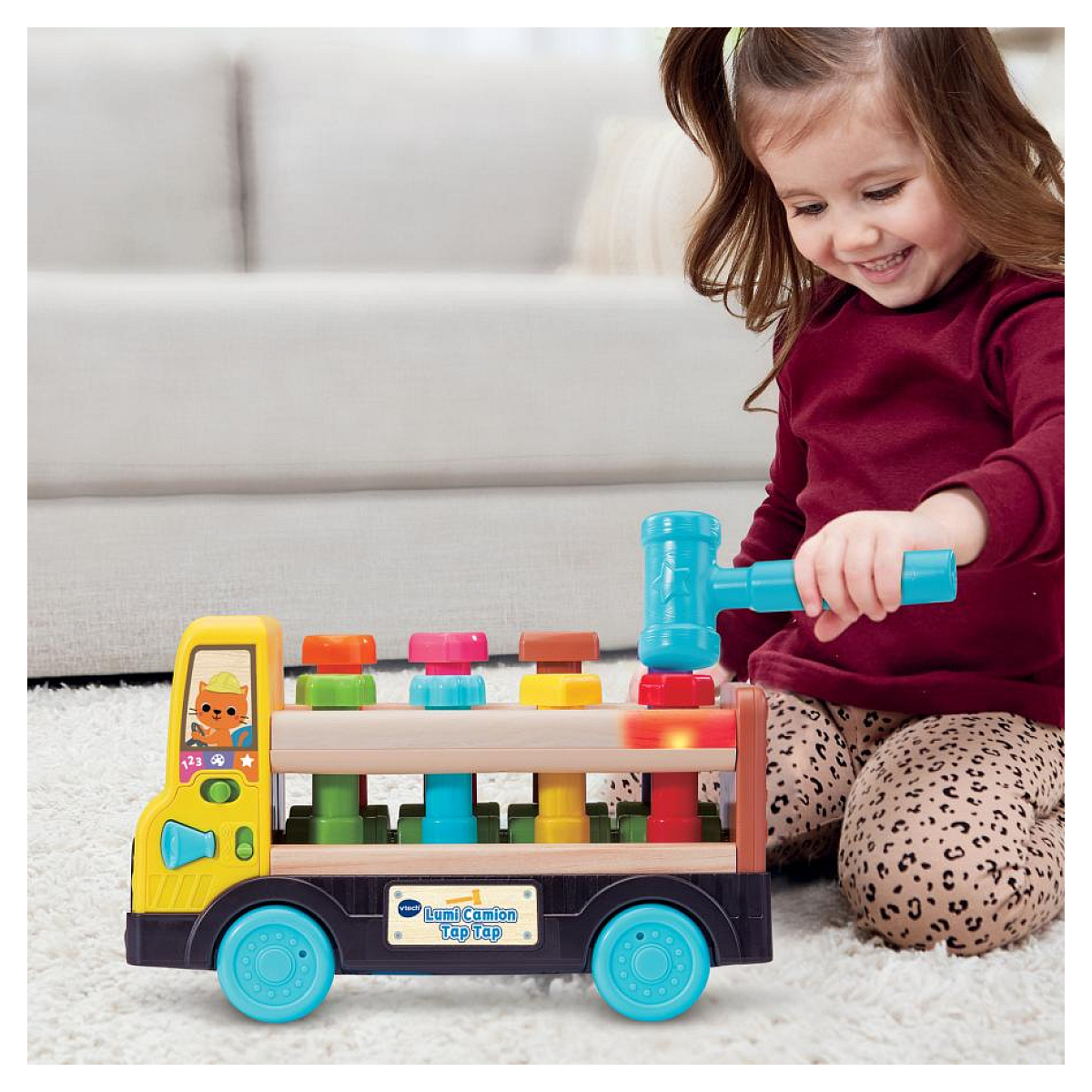 Lumi camion tap tap (jouet avec partie bois certifie fsc) couleur unique, VTECH