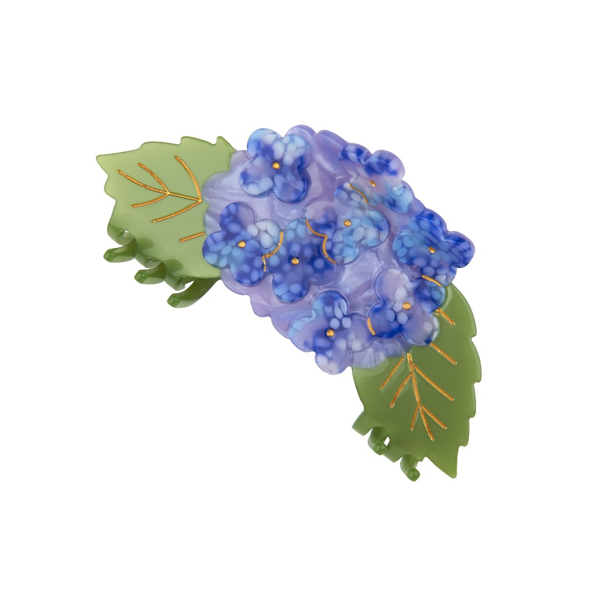 Pince à cheveux HORTENSIA bleu et vert, COUCOU SUZETTE