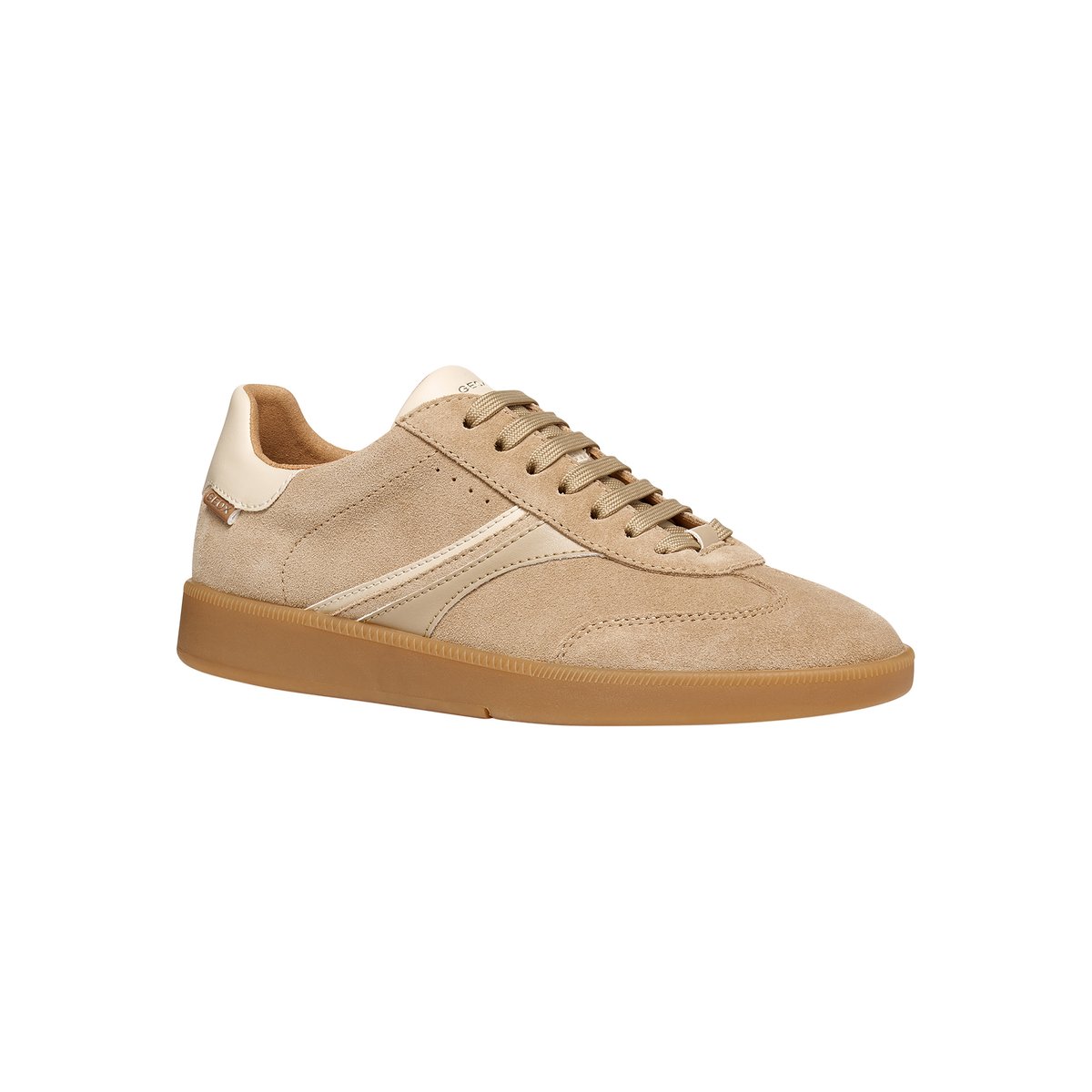 Baskets respirantes en cuir Meleda crème, GEOX
