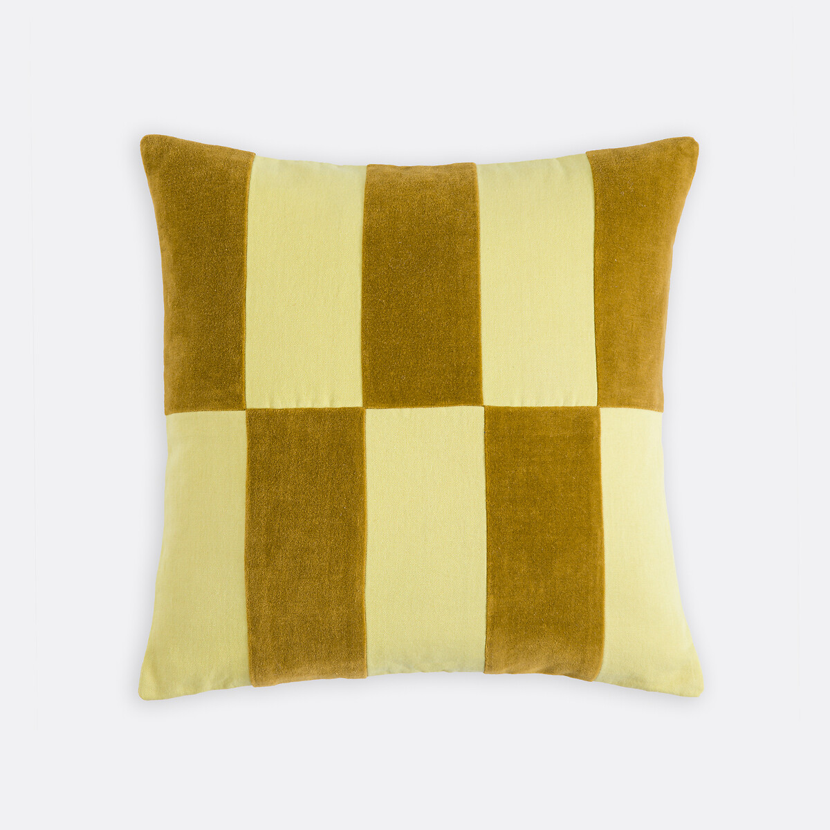 Tabaka Velour Cushion Cover absinthe yellow, LA REDOUTE INTERIEURS