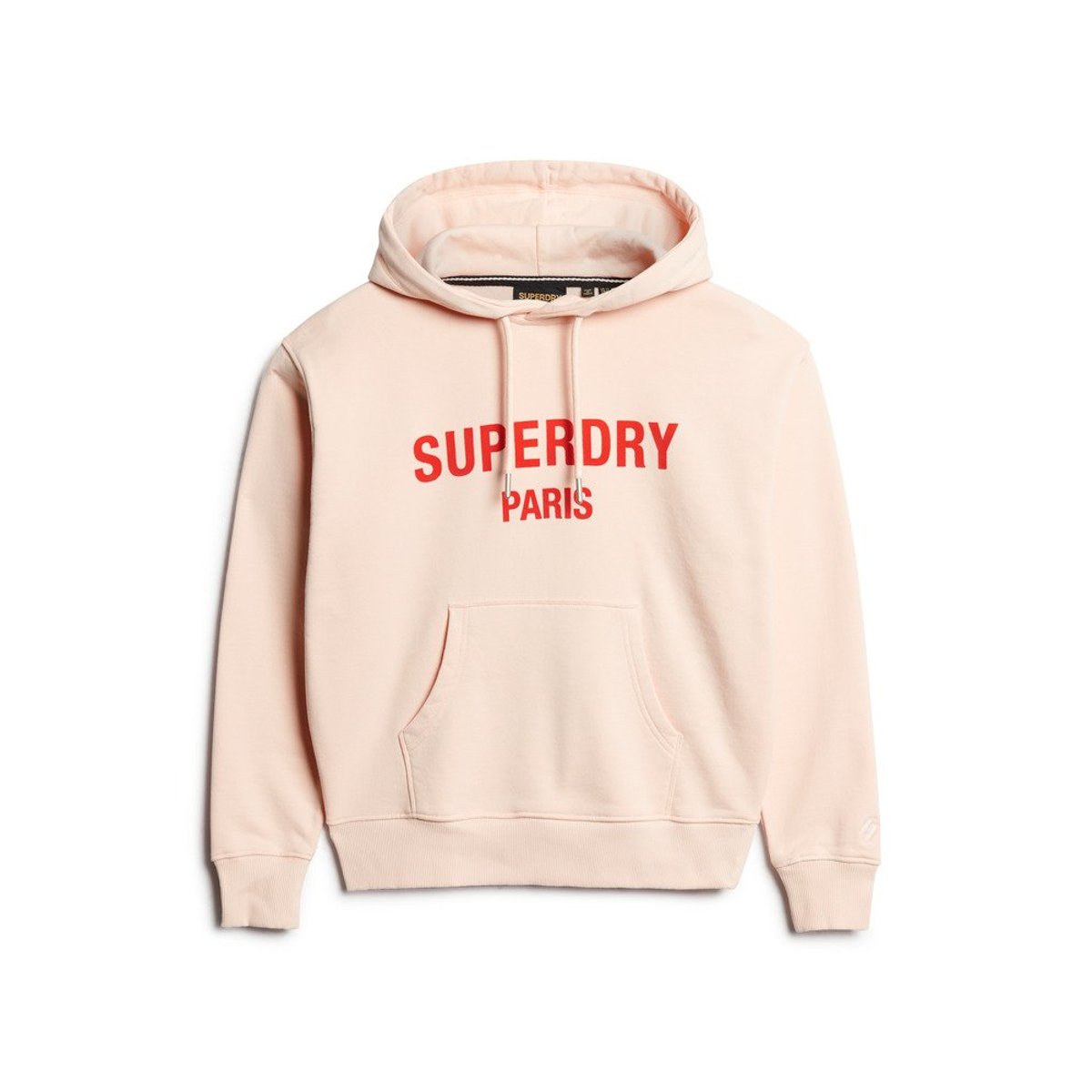 Sweat à capuche ample Sport Luxe rose mauve matinal, SUPERDRY