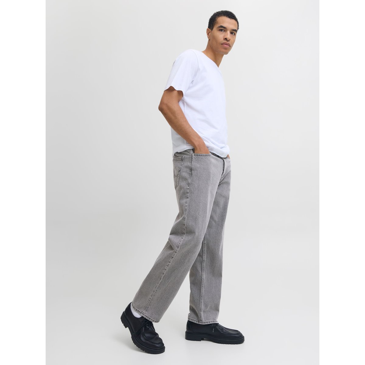 Jean À Coupe Ample grey denim, JACK & JONES