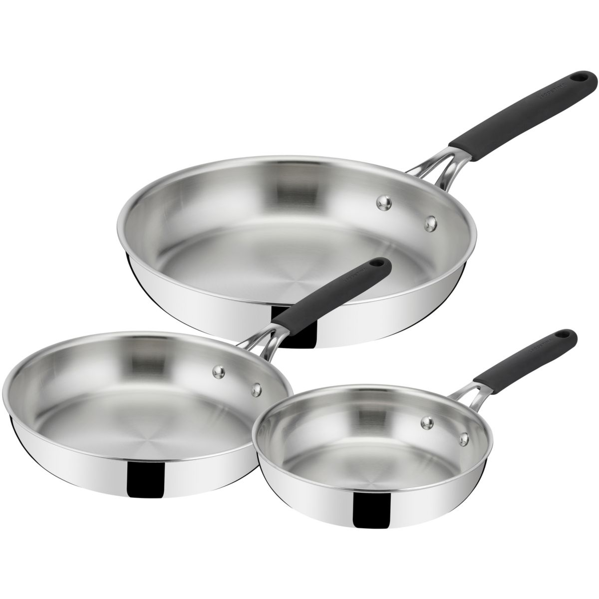 Batterie de cuisine 3 poeles Esperta Triply 20/24/28cm couleur unique, LAGOSTINA