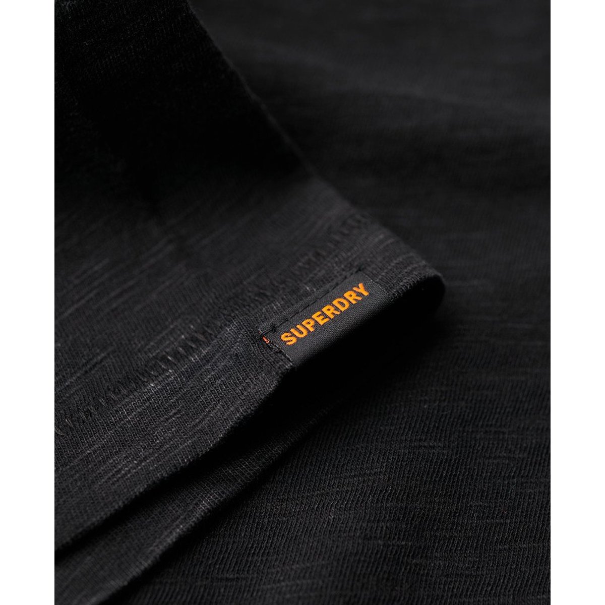 T-shirt ras-du-cou flammé à manches courtes noir, SUPERDRY