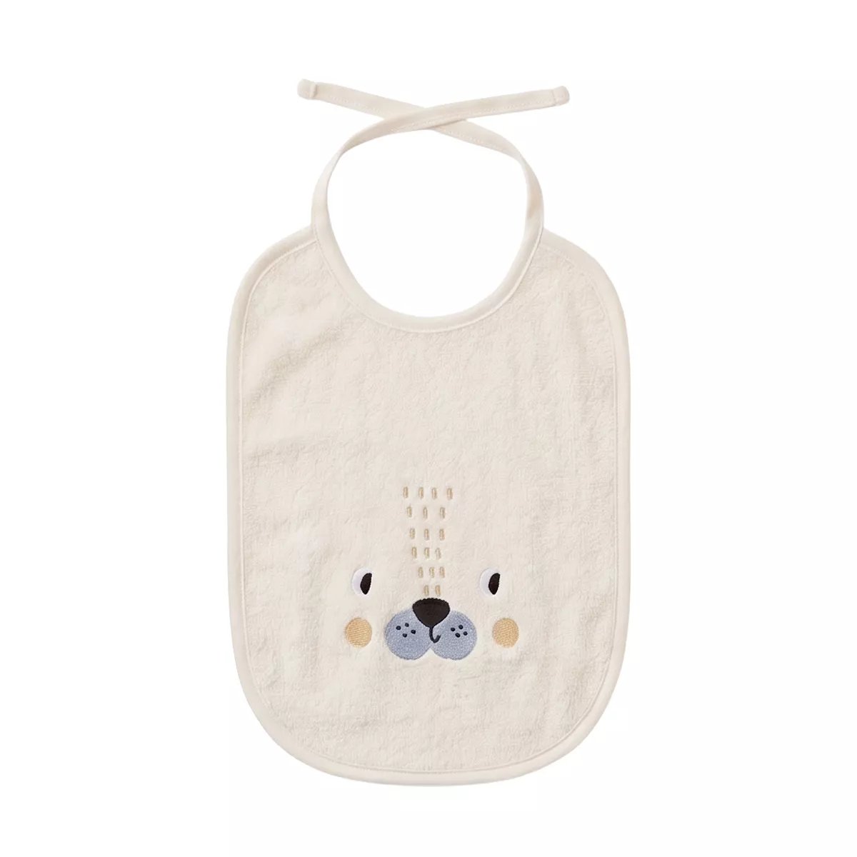 Bavoir enfant pur coton PETIT LION angora 30x40, GARNIER THIEBAUT