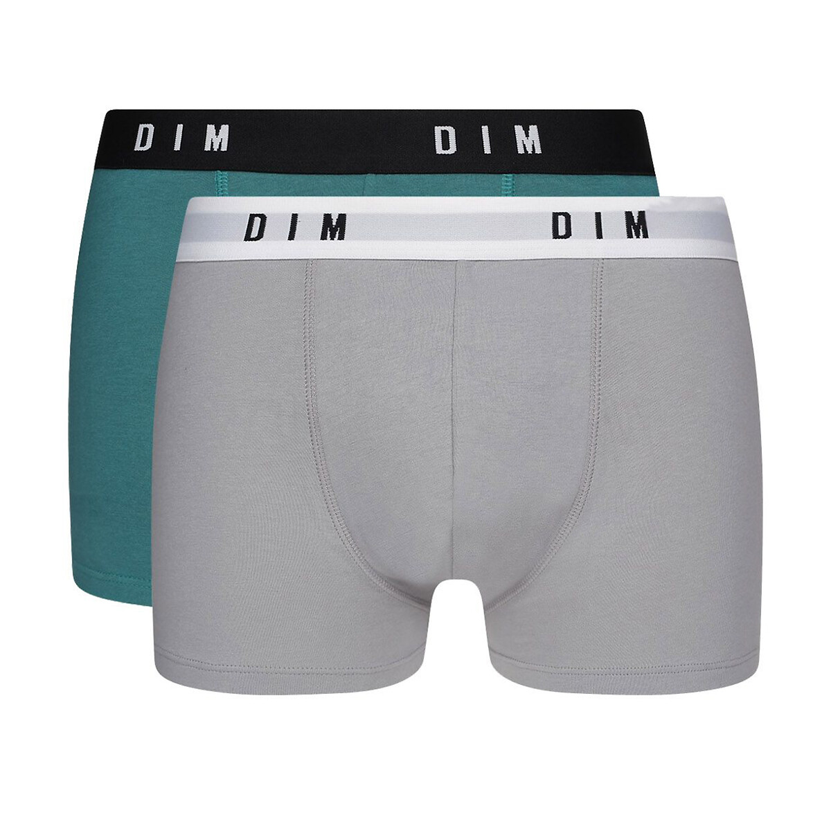 Lote de 2 boxers Dim Originals cinzento + verde, DIM
