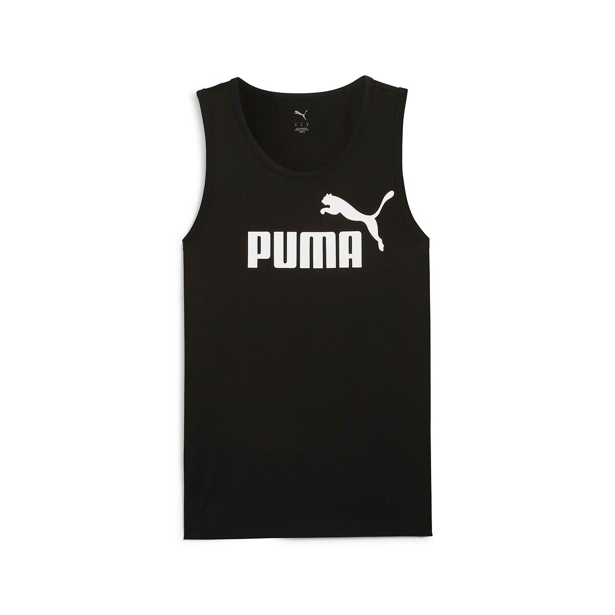 Débardeur, col rond, pur coton noir, PUMA
