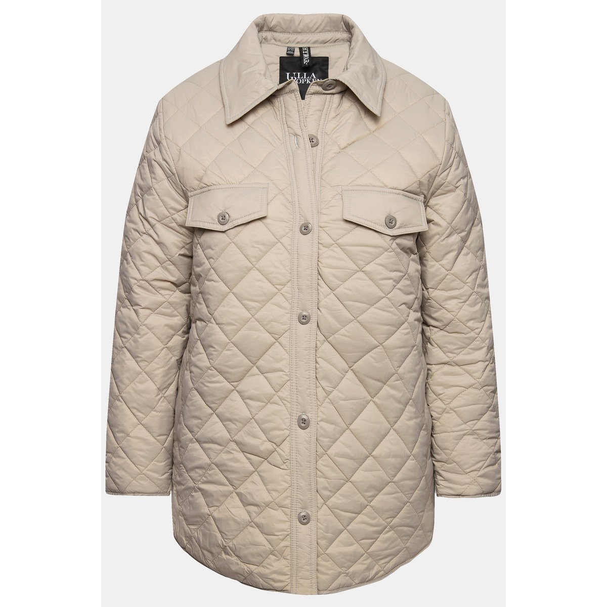 Veste chemisier à surpiqûres gris moyen, ULLA POPKEN