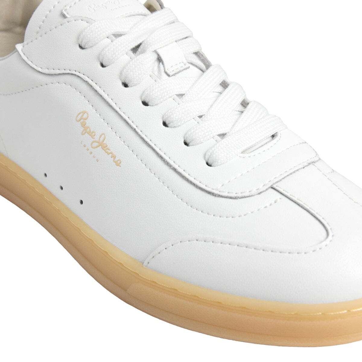 Ball - Baskets Rétro En Cuir blanc cassé, PEPE JEANS
