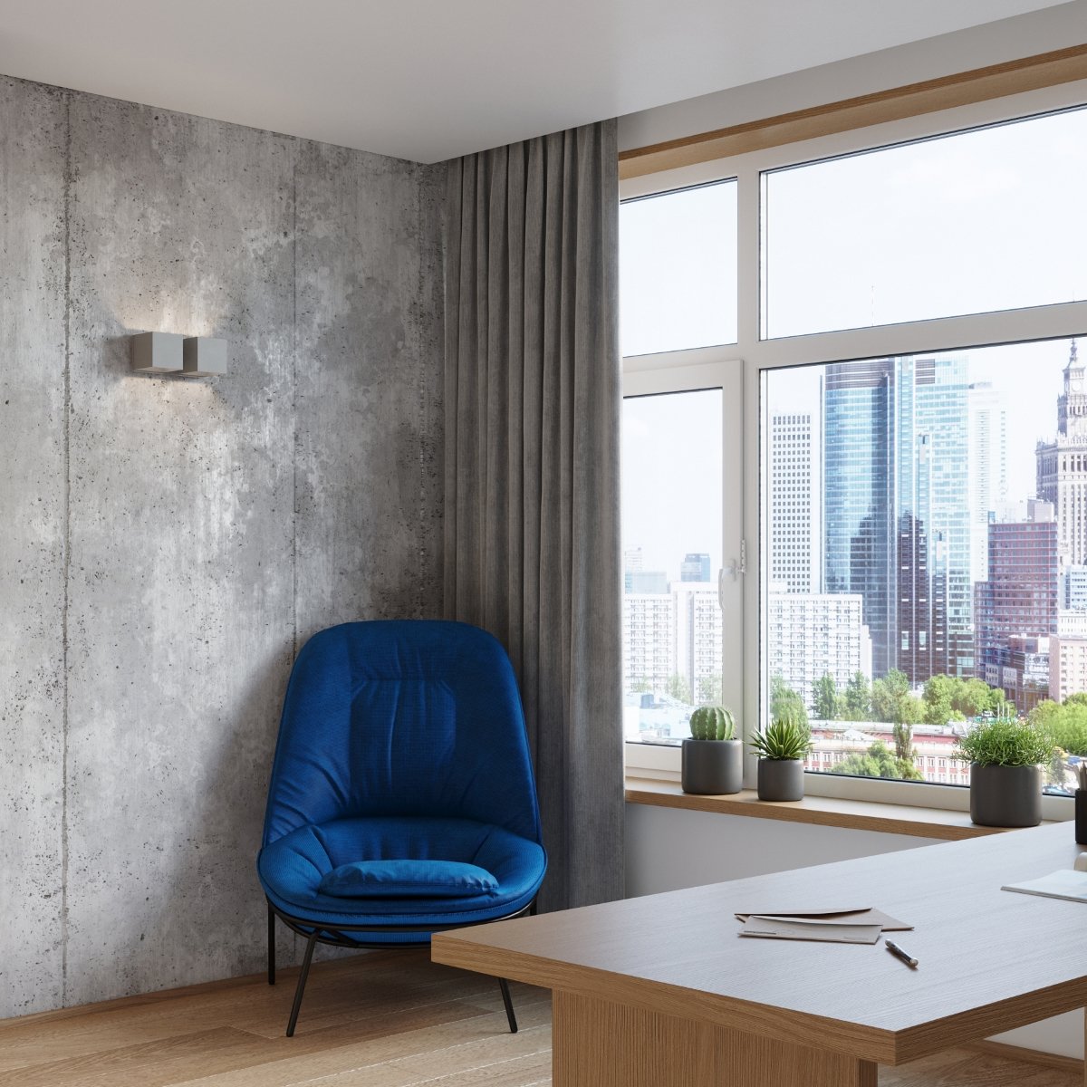Applique Aluminium Gris G9 2 Quad gris, EDEN