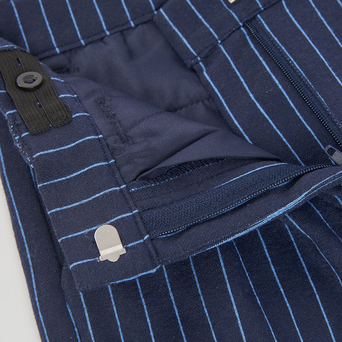 Pantalon en maille fille à rayures bleu, BOBOLI