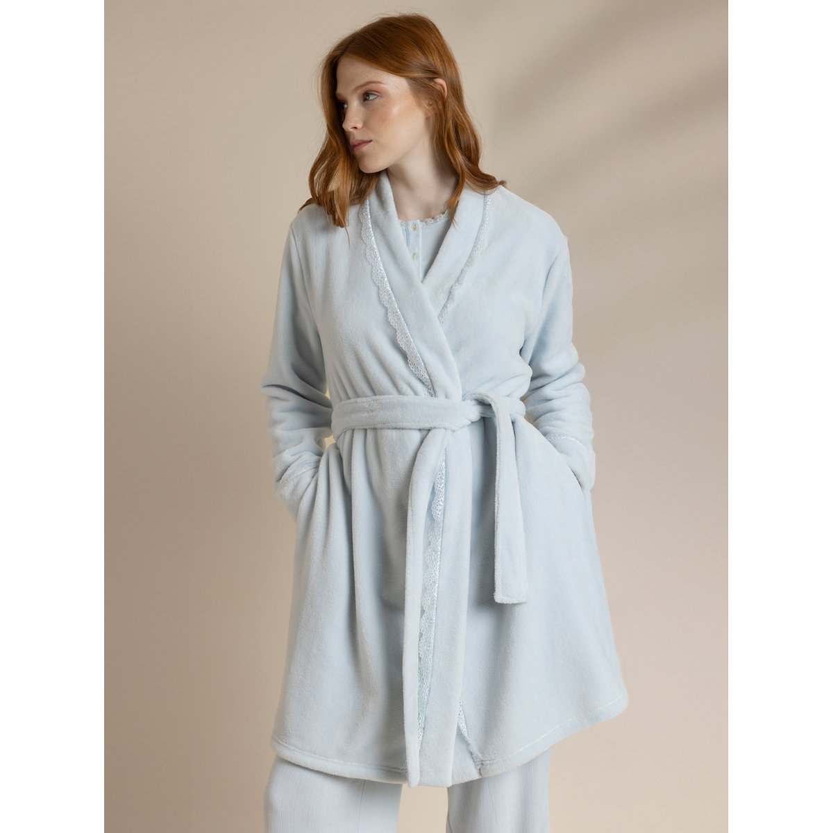 Robe de chambre Romantic bleu, ADMAS