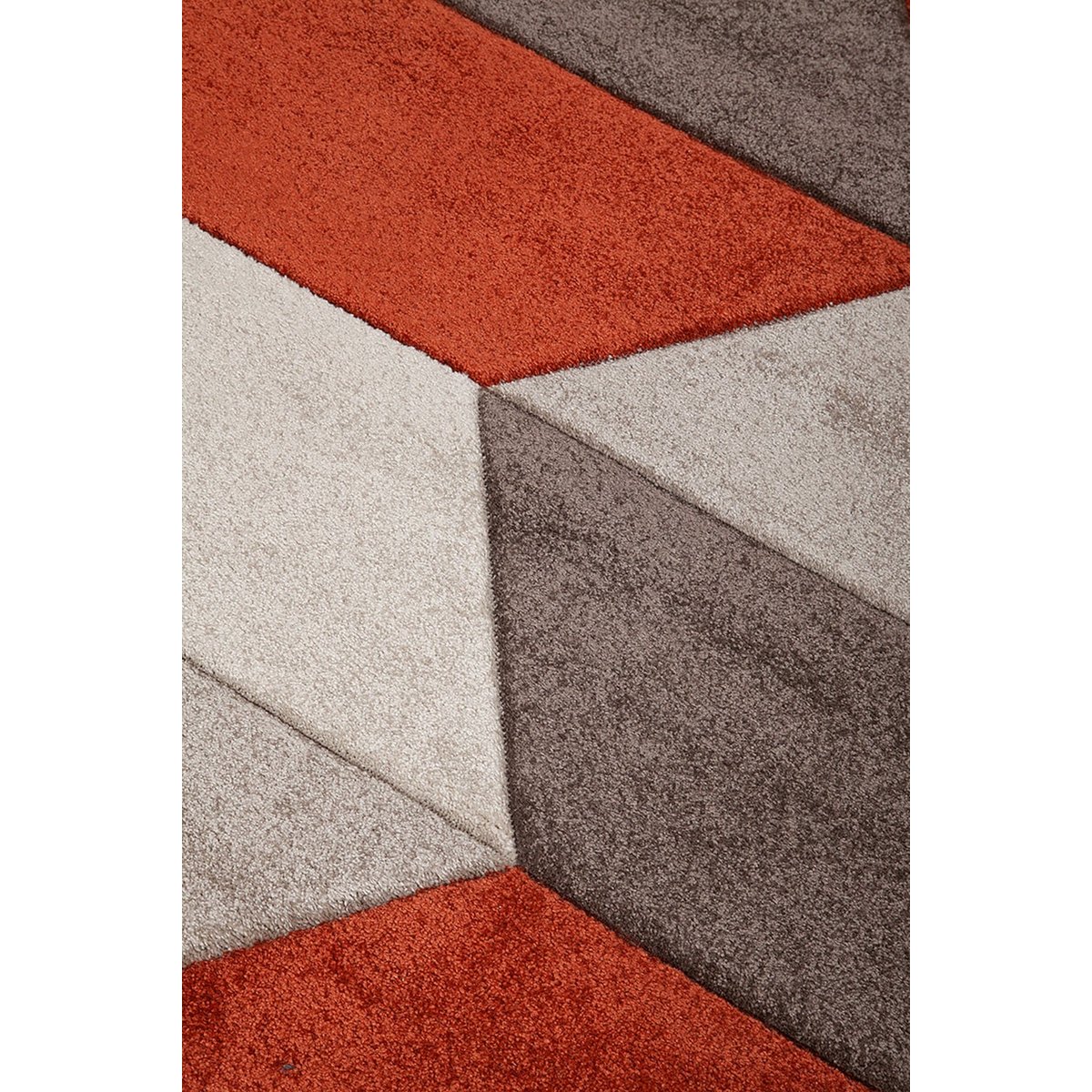 Tapis salon et chambre moderne tissé plat PAVY rouge, NOVATREND