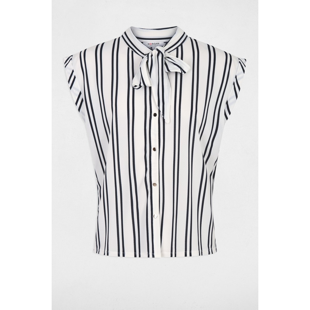 Chemise col lavallière blanc, MORGAN