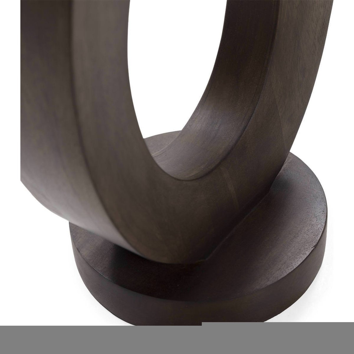 Lampe de table en bois au design ajouré marron foncé et blanc, RECOLLECTION