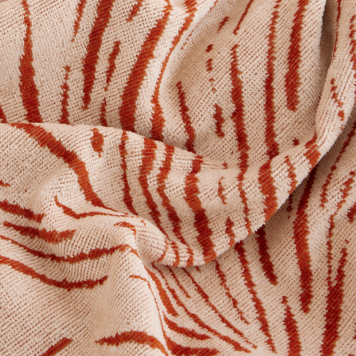 Serviette de plage, en éponge velours 420 g, OMANA sable/marron, LA REDOUTE INTERIEURS