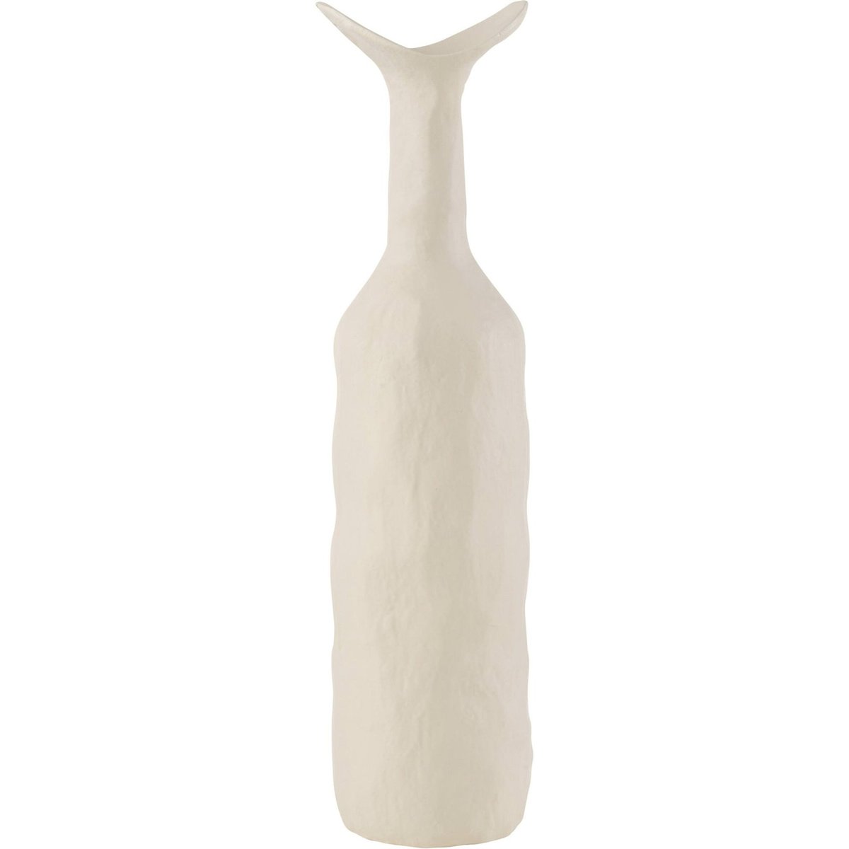 Vase sculptural en aluminium blanc, RECOLLECTION