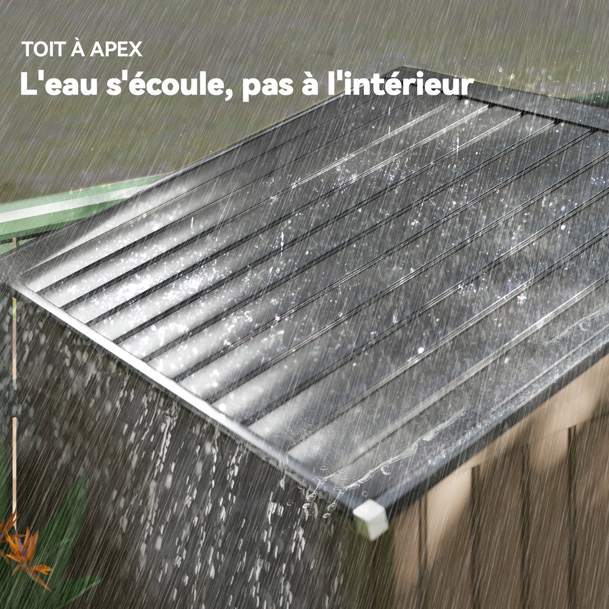Abri de jardin Acier Marron marron, OUTSUNNY