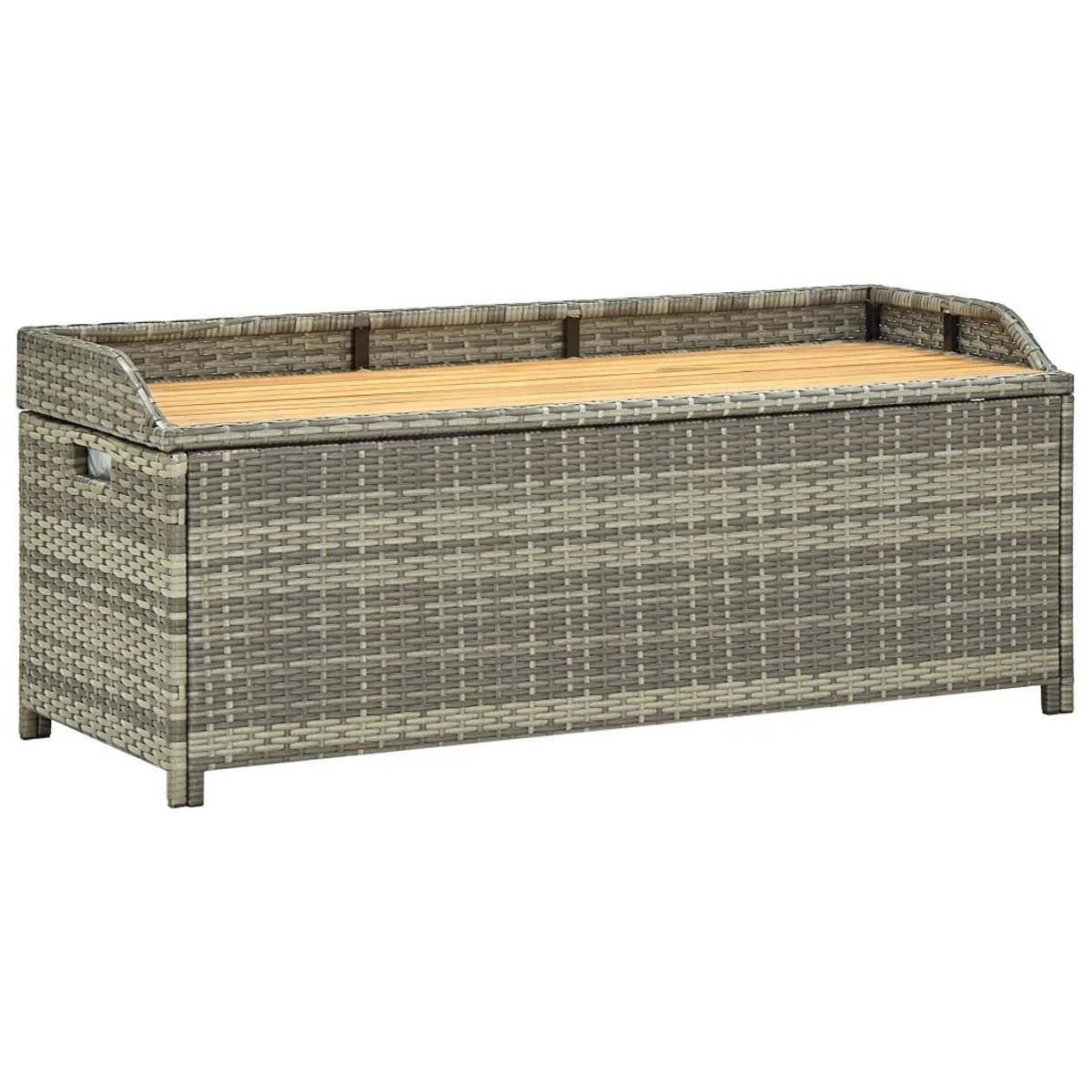 Banc de rangement de jardin gris clair, HOME MAISON