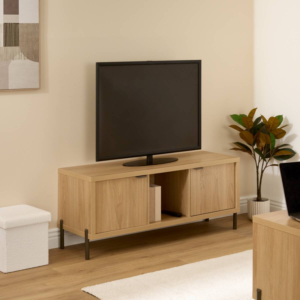 Meuble TV rectangulaire avec portes ALVO beige, 5FIVE SIMPLY SMART