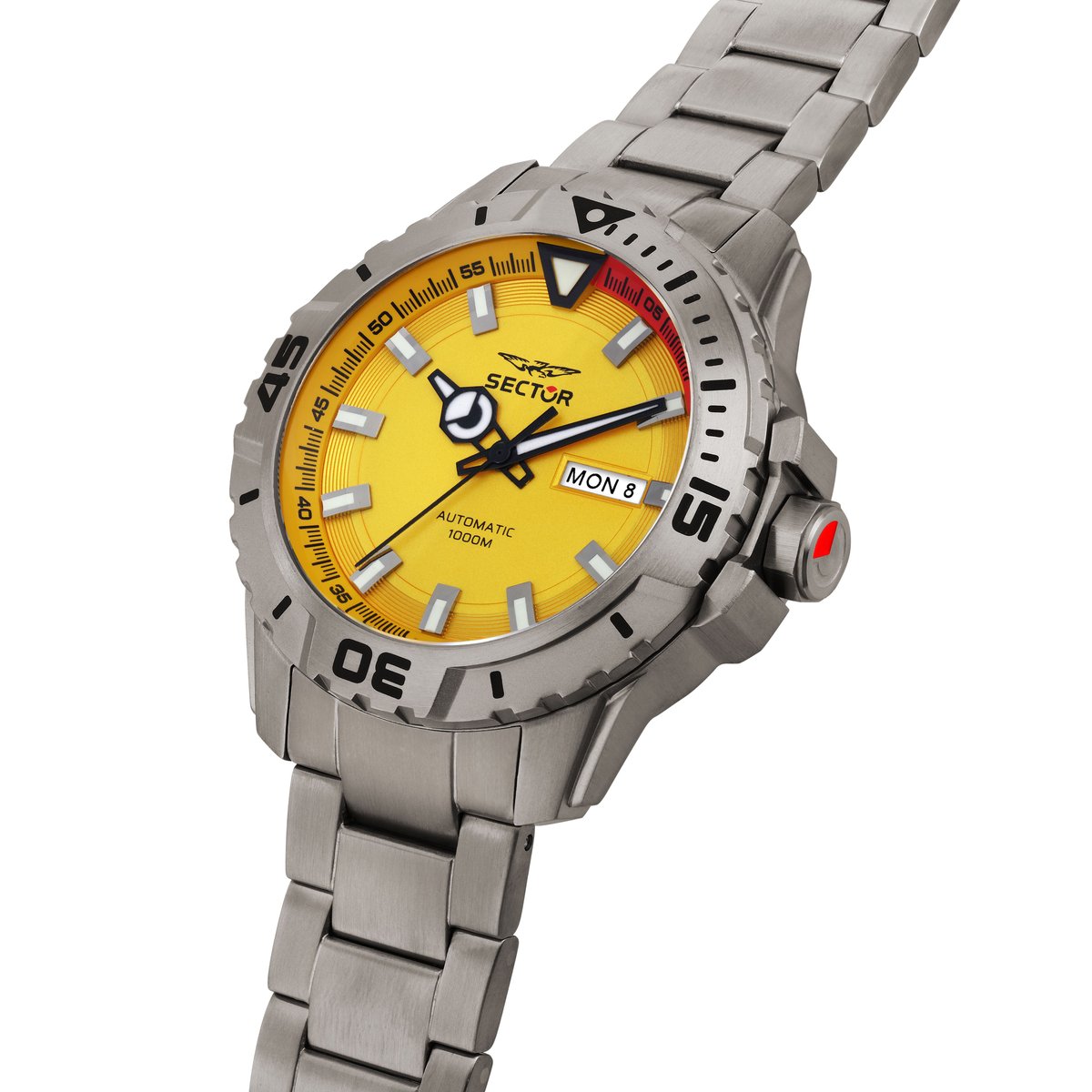 Montre automatique LEGEND jaune, sablé, SECTOR NO LIMITS