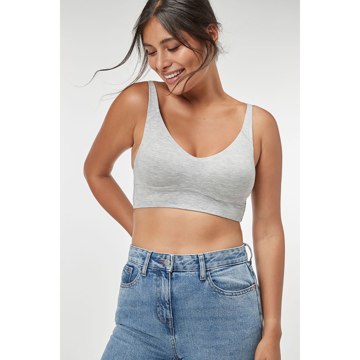 Soutien-gorge Bustier Sans Armatures Daisy gris, NEXT