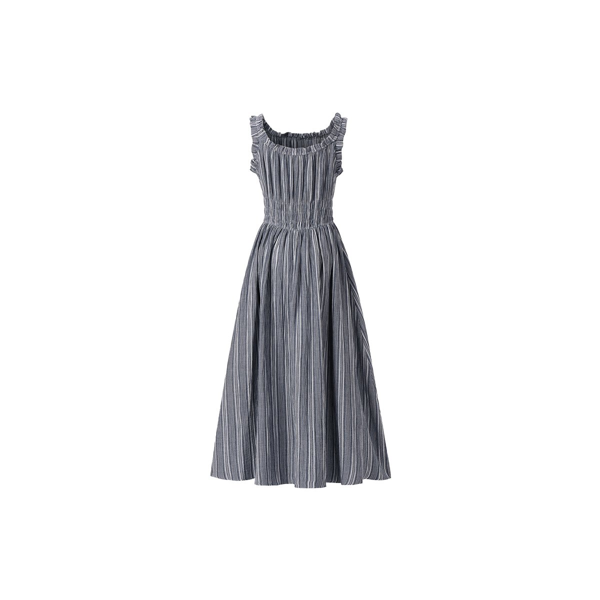 Robe en coton OBEA bleu jean, FRNCH