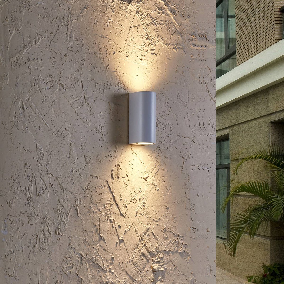 Applique extérieure en aluminium moderne blanc, PRIOS