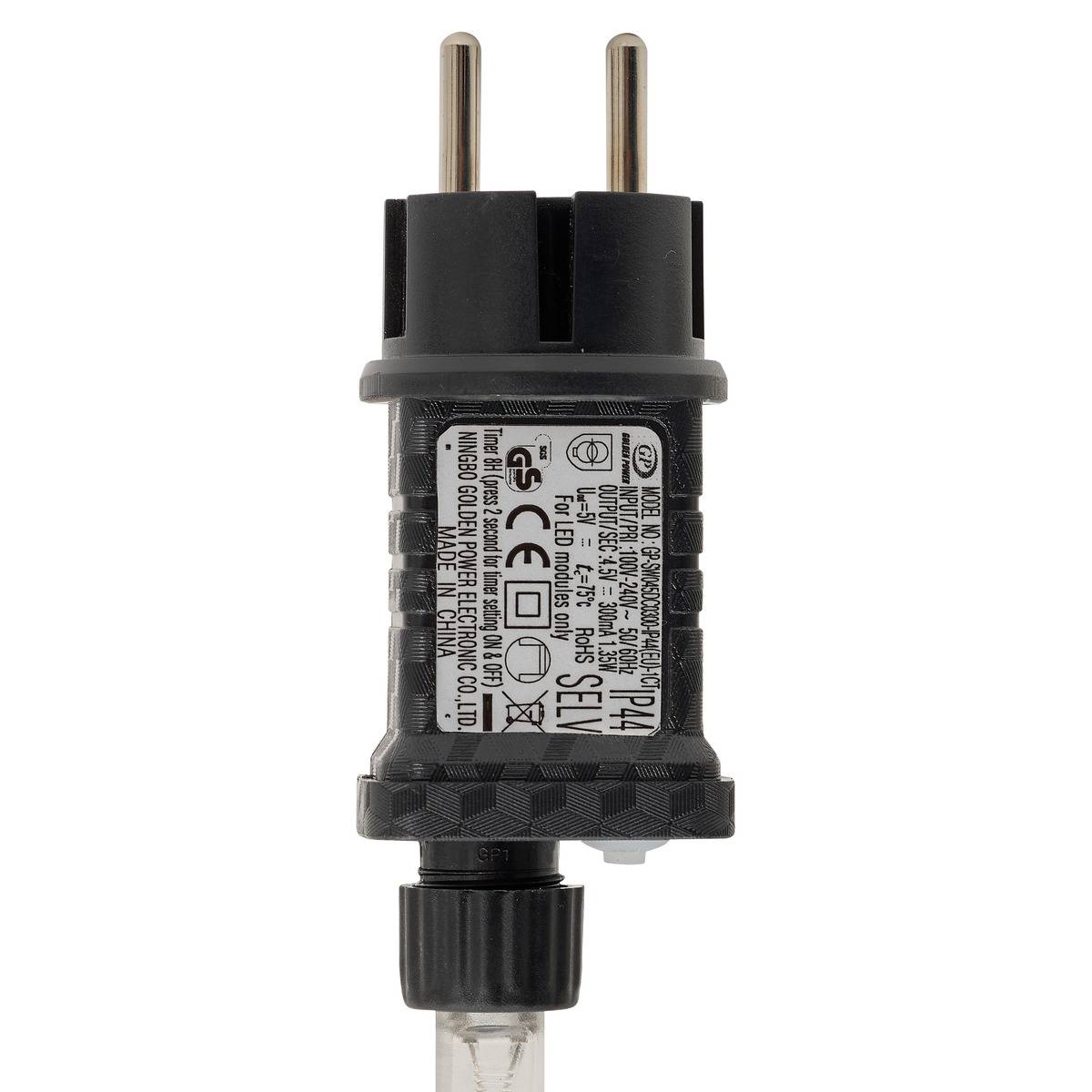 Lot de 2 guirlandes lumineuses d'extérieur 10 m 750 LED blanc froid et blanc chaud fil cuivre sur secteur multicolore, ATMOSPHERA