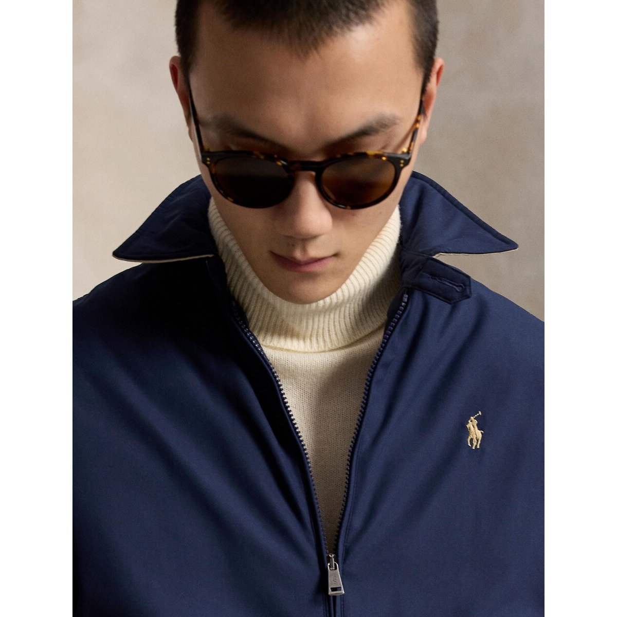 Coupe-vent zippé bleu marine, POLO RALPH LAUREN