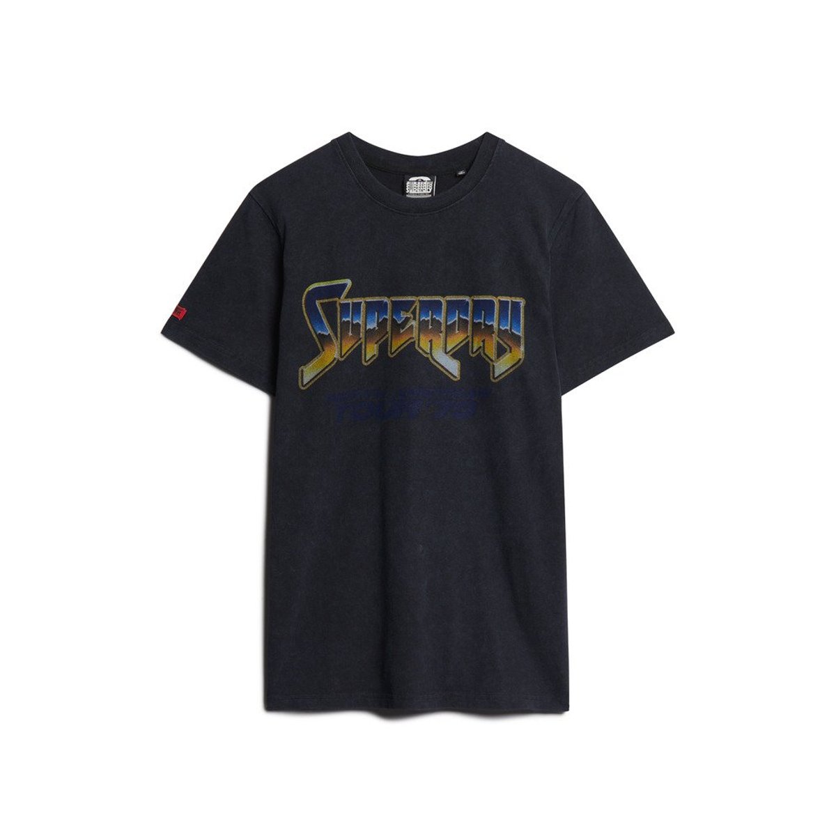 T-shirt à motif groupe de rock noir, SUPERDRY