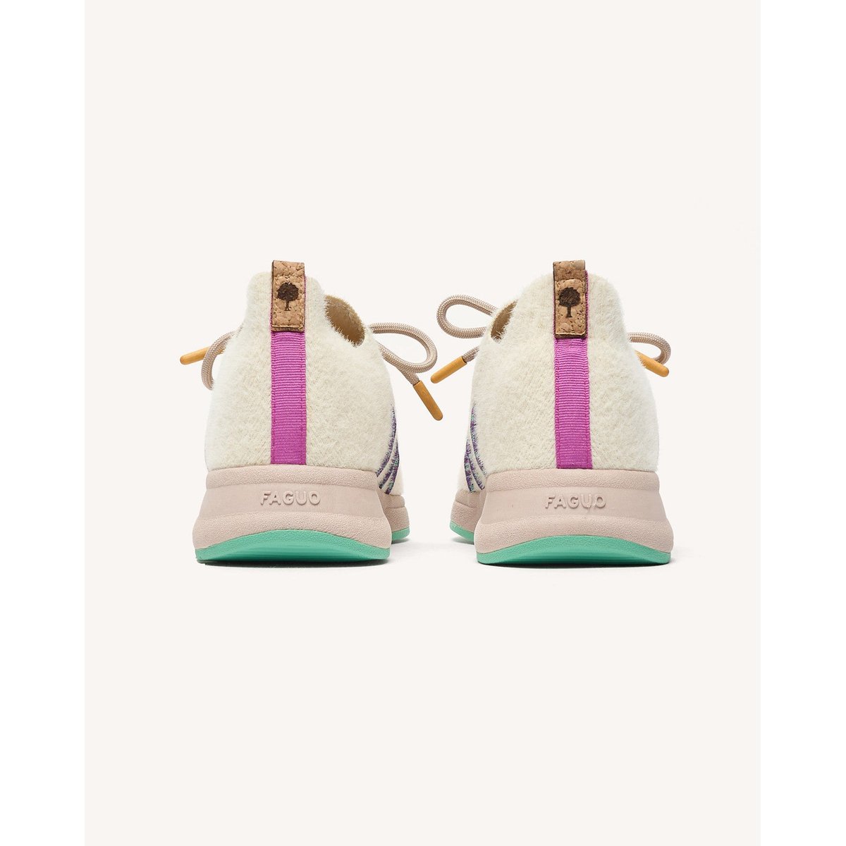 Running HEARTWOOD blanc et vert clair, FAGUO