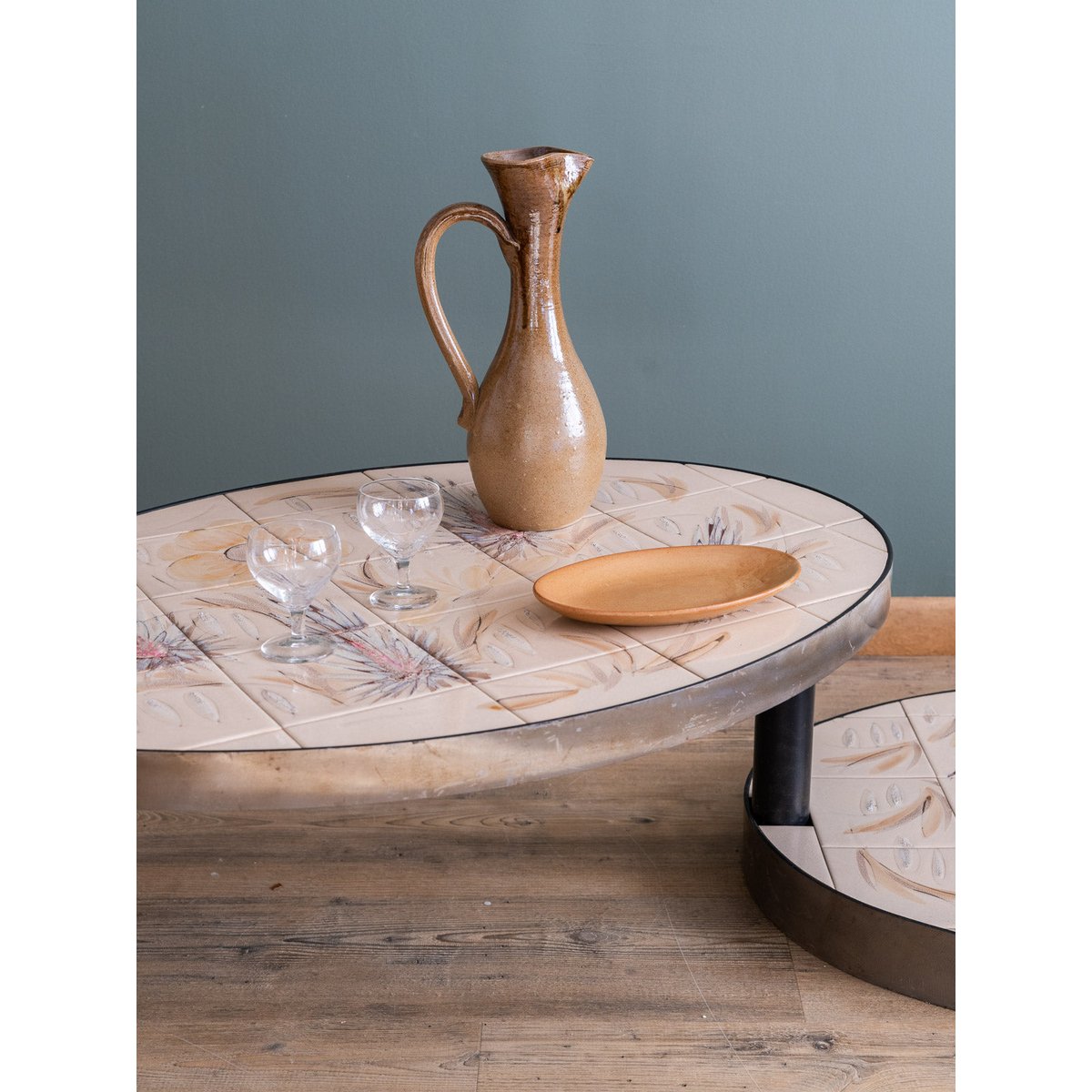 Table basse en céramique Donna N°620 - Bon état blanc, DEBONGOUT