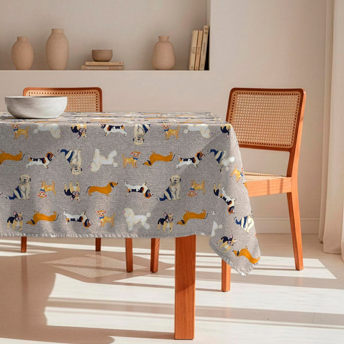 Nappe anti-taches Dogs - coton 100% - beige, NAF NAF HOME