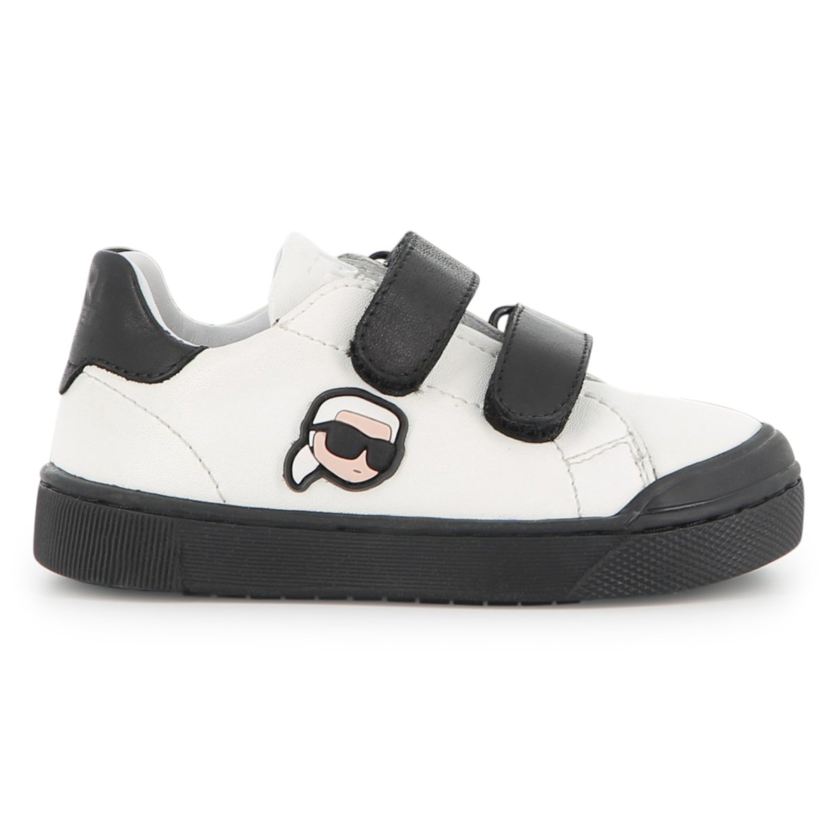 Baskets à scratch noir blanc, KARL LAGERFELD KIDS