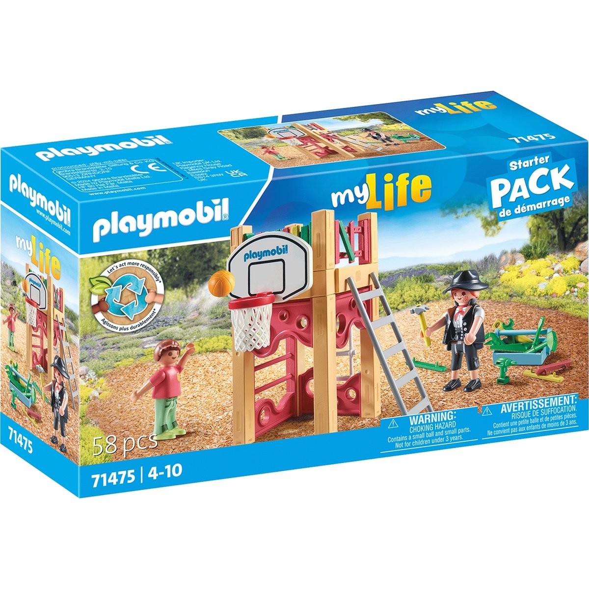 Charpentier avec Tourelle de Jeu multicolore, PLAYMOBIL