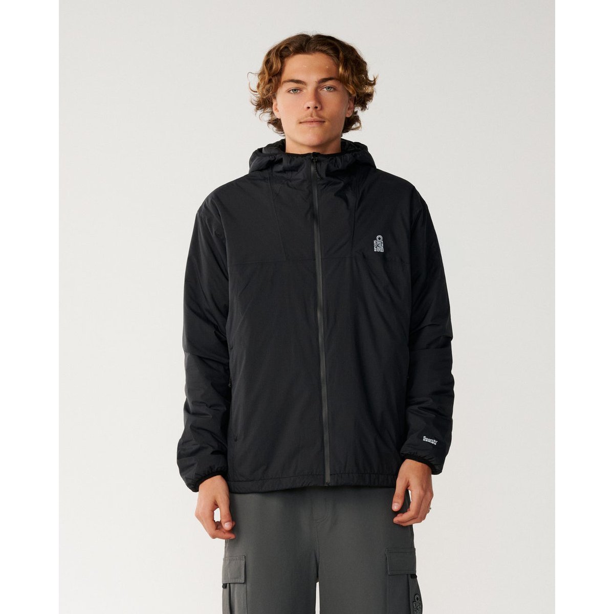 Veste SEARCH SERIES Packable Puffer noir, RIP CURL