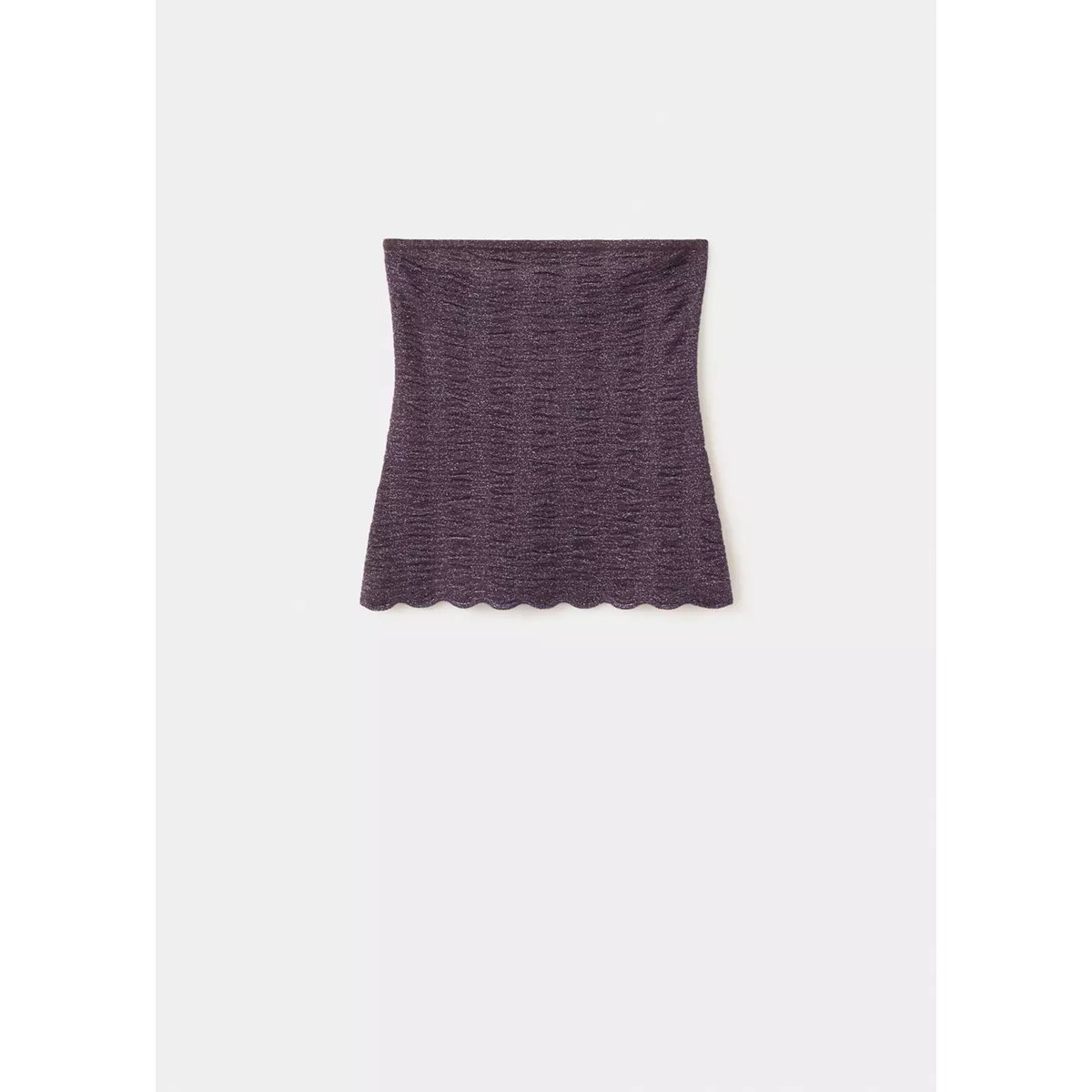 Top bandeau métallisé violet, MANGO TEEN