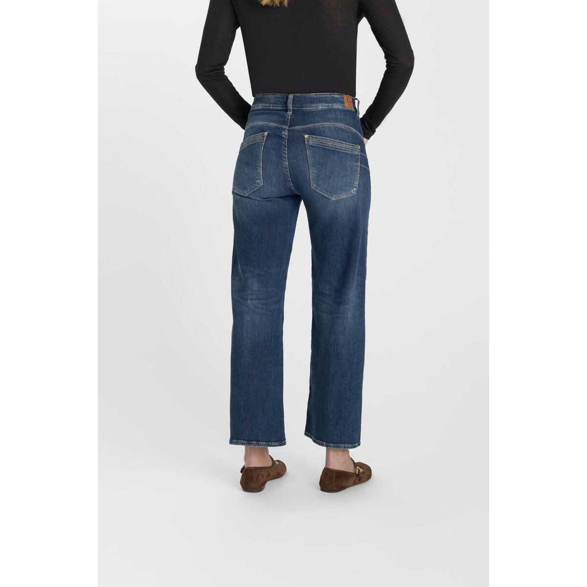 Jeans loose, large pulp wide leg , 7/8ème blue, LE TEMPS DES CERISES
