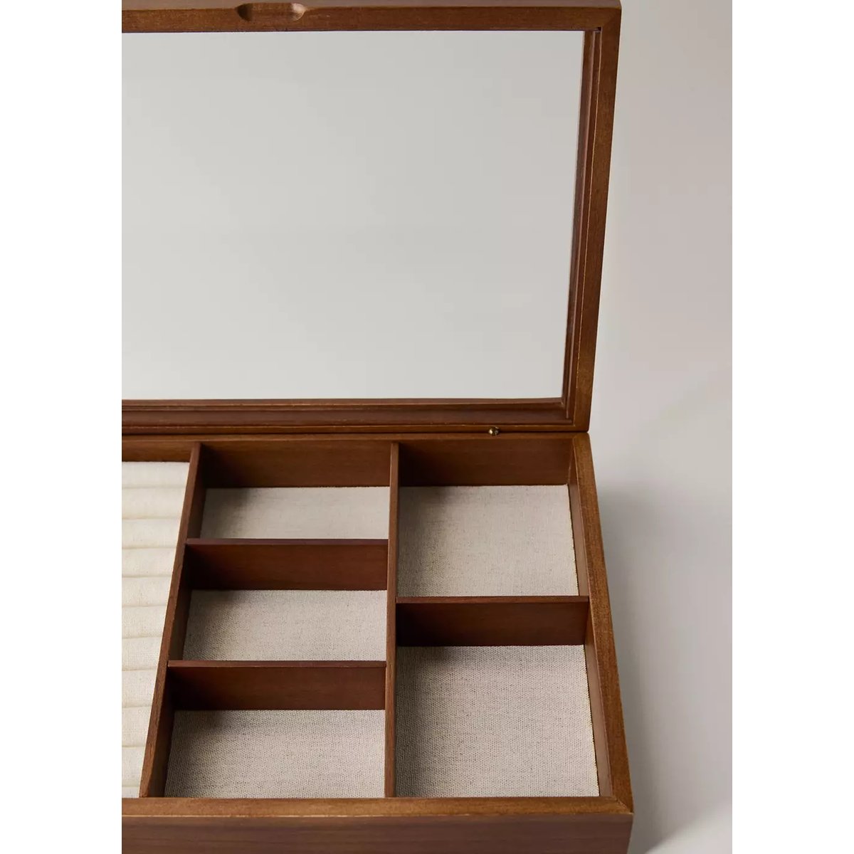 Grande boîte à bijoux en bois marron, MANGO HOME