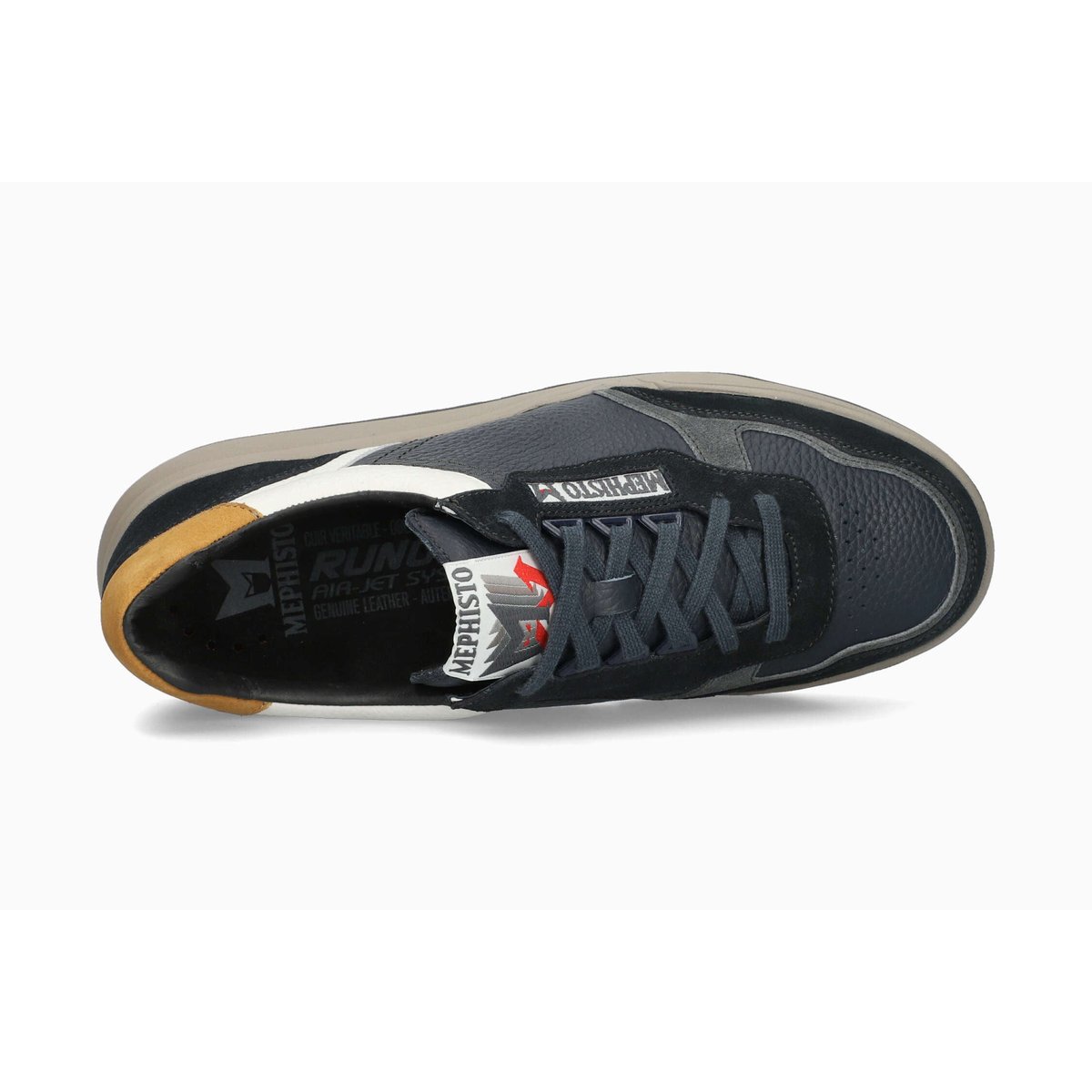 Baskets en cuir NORWIN bleu 514, MEPHISTO