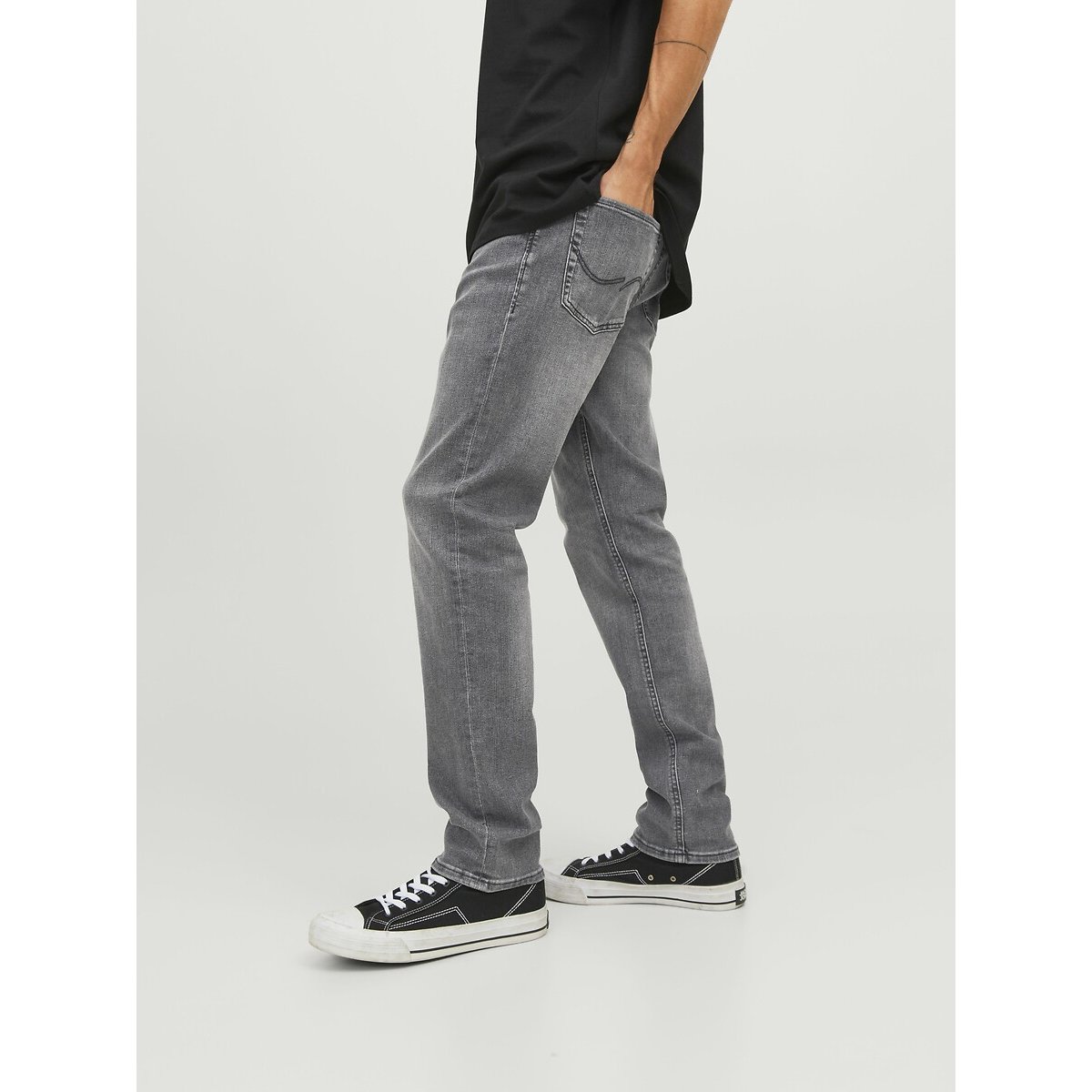 Glenn Slim Stretch Jeans black denim, JACK & JONES