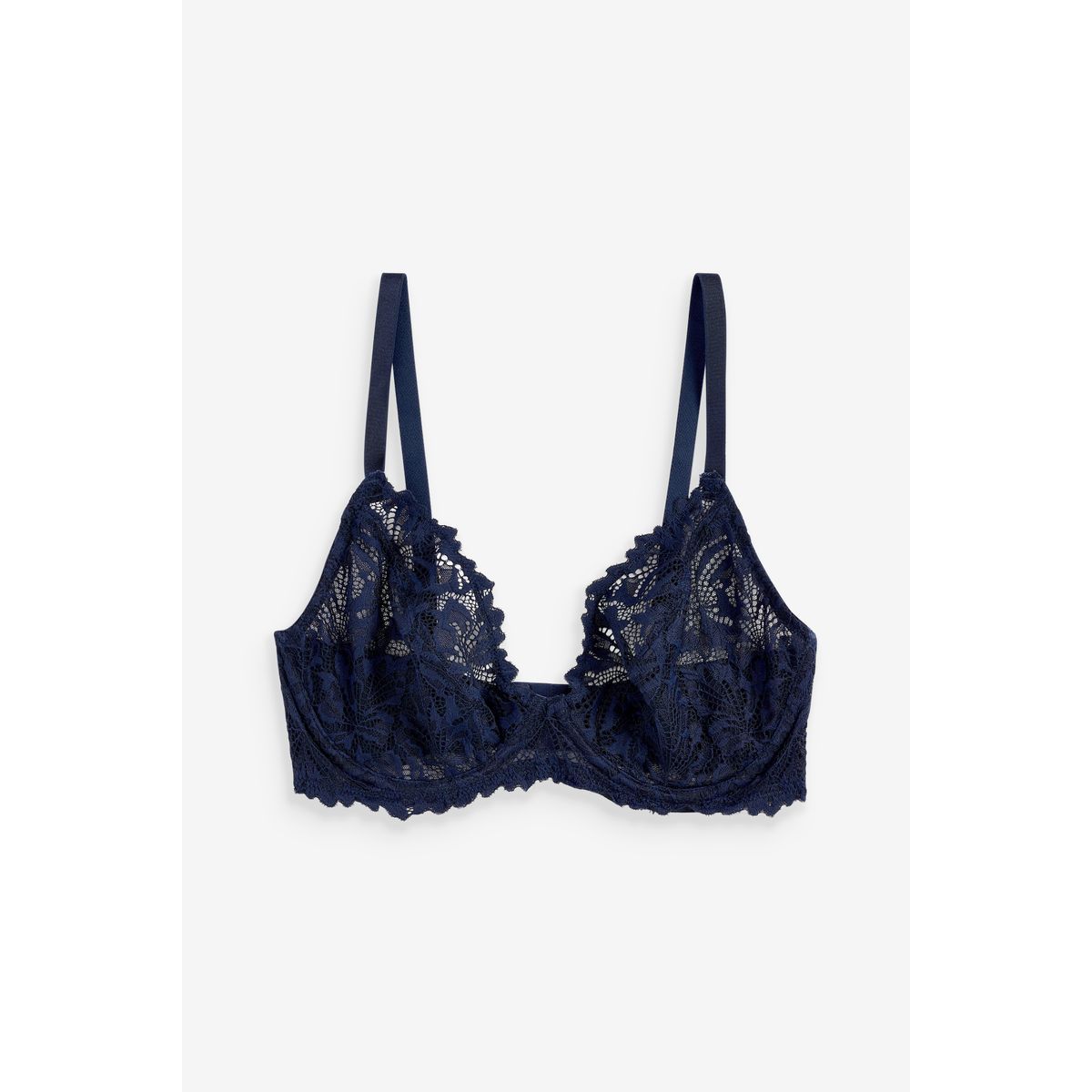 Soutien-gorge non rembourré plongeant bleu marine, NEXT
