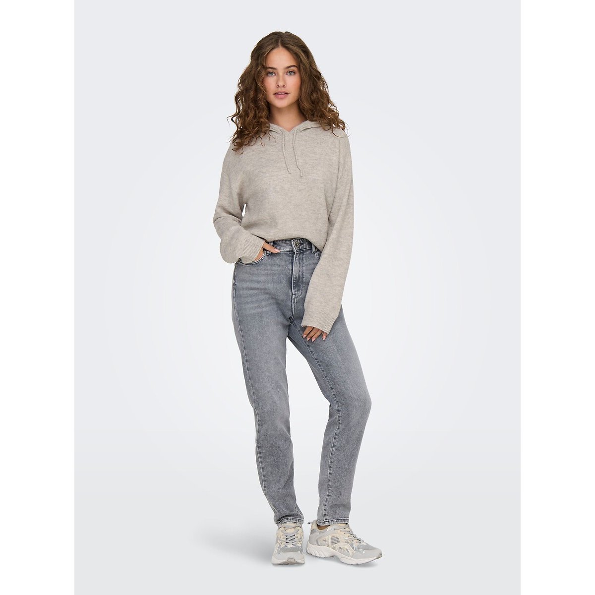 Pull con cappuccio beige, JDY