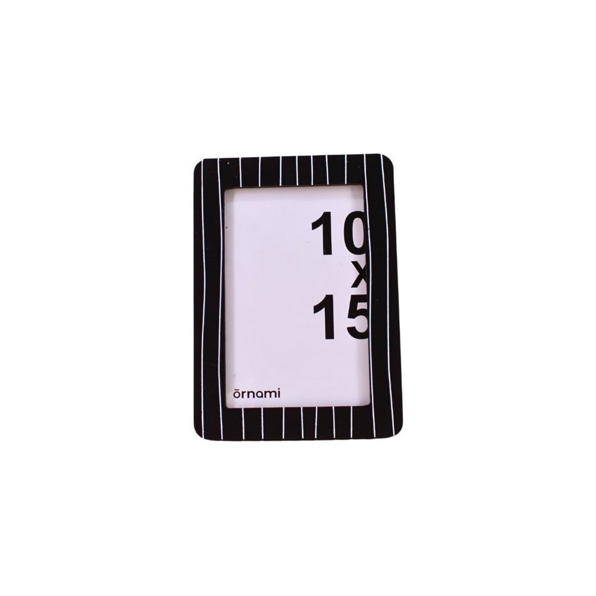 Cadre photo 10x15cm rayé et blanc noir, ORNAMI