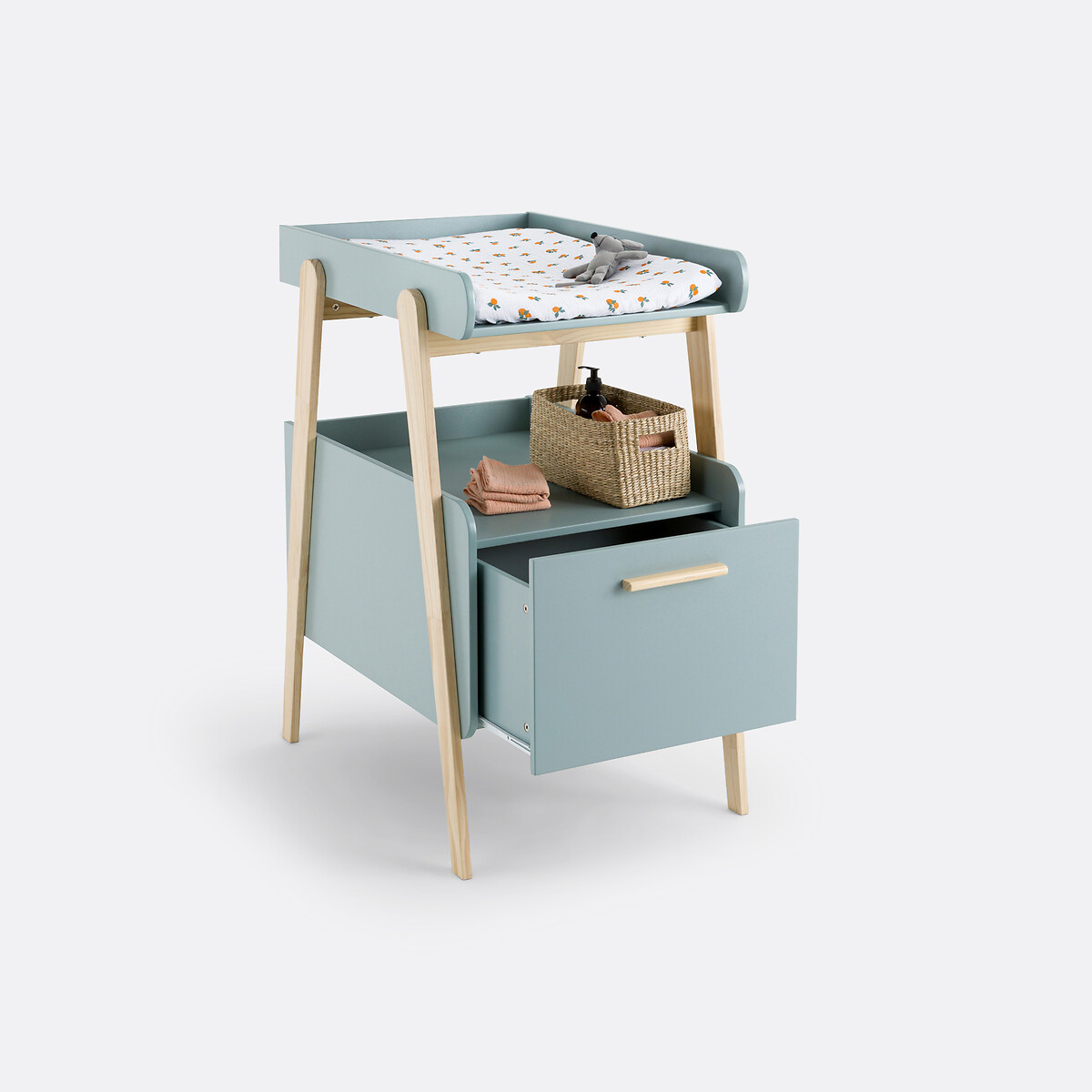 Fasciatoio con cassetto, Oreade verde/bosco, LA REDOUTE INTERIEURS