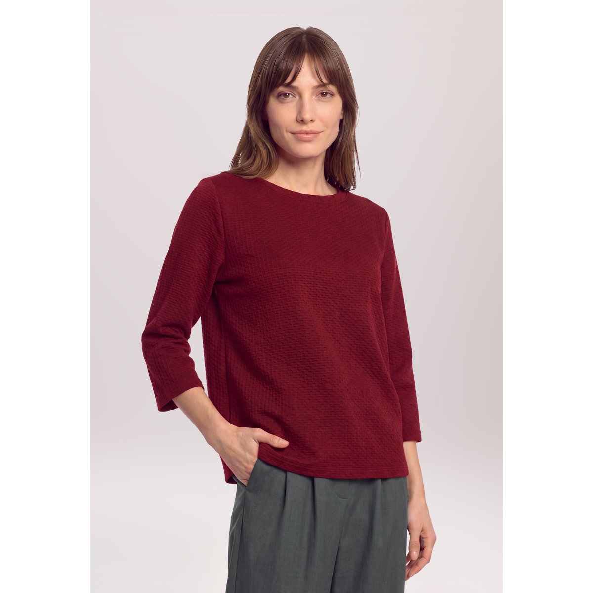 Haut casual avec structure fall burgundy, BETTY & CO